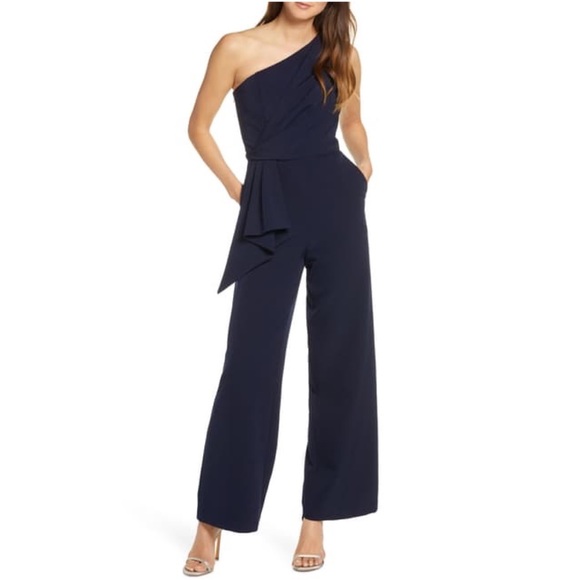 Eliza J Pants - Eliza J One Shoulder Jumpsuit